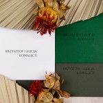 Otwierane zaproszenia ślubne z motywami tropikalnych liści i kwiatów - Bush - PRÓBKA